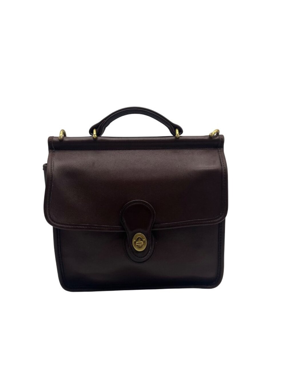 Coach Mahogany Leather Willis Convertible Crossbody Bag-9927